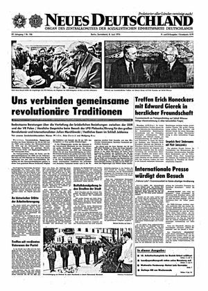 Neues Deutschland Online-Archiv vom 08.06.1974