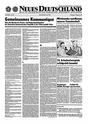 Neues Deutschland Online-Archiv vom 10.06.1974