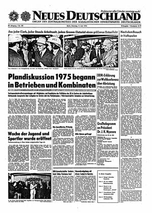 Neues Deutschland Online-Archiv vom 11.06.1974