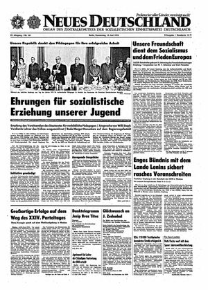Neues Deutschland Online-Archiv vom 13.06.1974