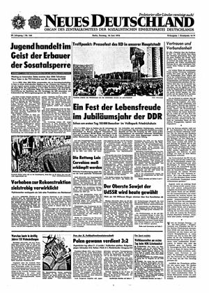Neues Deutschland Online-Archiv vom 16.06.1974