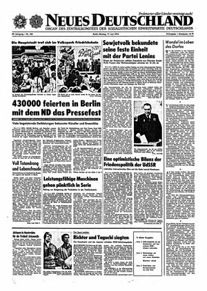 Neues Deutschland Online-Archiv vom 17.06.1974