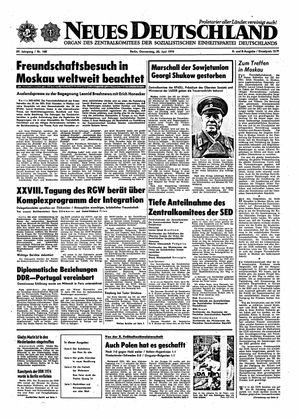 Neues Deutschland Online-Archiv vom 20.06.1974