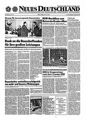 Neues Deutschland Online-Archiv vom 23.06.1974