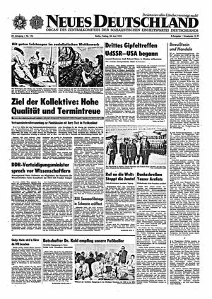 Neues Deutschland Online-Archiv vom 28.06.1974