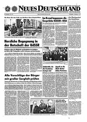 Neues Deutschland Online-Archiv vom 29.06.1974
