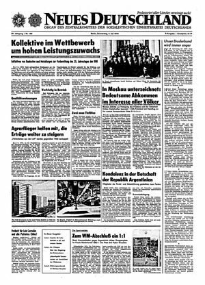 Neues Deutschland Online-Archiv vom 04.07.1974