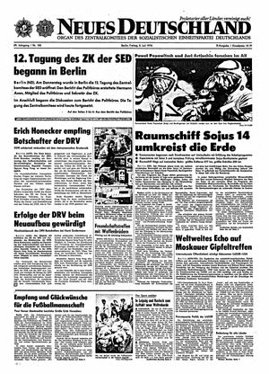 Neues Deutschland Online-Archiv vom 05.07.1974