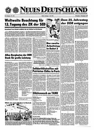 Neues Deutschland Online-Archiv vom 06.07.1974