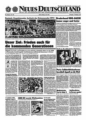 Neues Deutschland Online-Archiv vom 08.07.1974