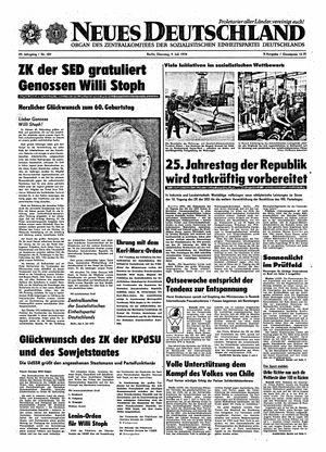 Neues Deutschland Online-Archiv vom 09.07.1974