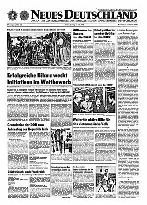 Neues Deutschland Online-Archiv vom 14.07.1974