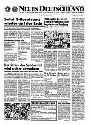 Neues Deutschland Online-Archiv vom 20.07.1974