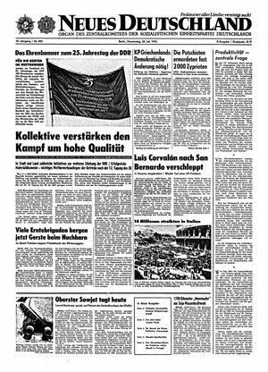 Neues Deutschland Online-Archiv on Jul 25, 1974