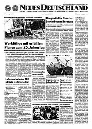 Neues Deutschland Online-Archiv vom 26.07.1974
