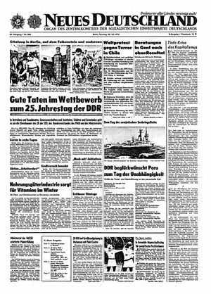 Neues Deutschland Online-Archiv vom 28.07.1974
