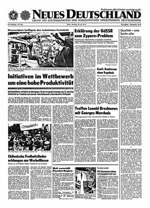 Neues Deutschland Online-Archiv vom 29.07.1974