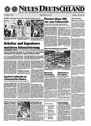 Neues Deutschland Online-Archiv vom 31.07.1974