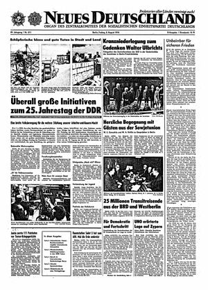 Neues Deutschland Online-Archiv vom 02.08.1974