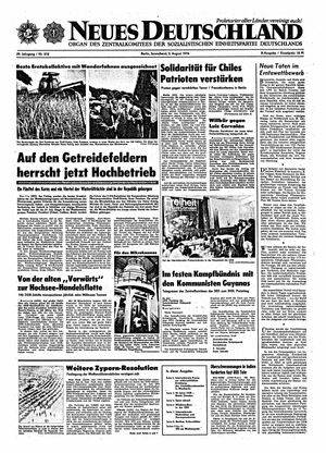 Neues Deutschland Online-Archiv on Aug 3, 1974