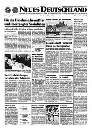 Neues Deutschland Online-Archiv vom 12.08.1974