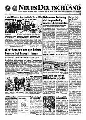 Neues Deutschland Online-Archiv vom 14.08.1974