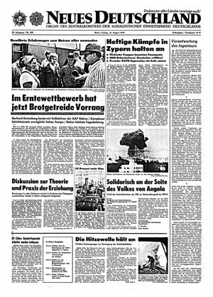 Neues Deutschland Online-Archiv vom 16.08.1974