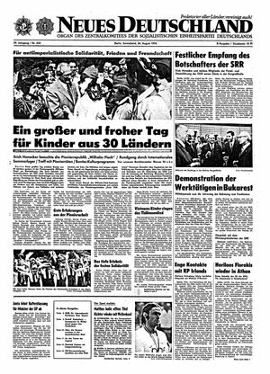 Neues Deutschland Online-Archiv vom 24.08.1974
