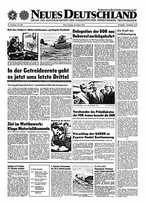 Neues Deutschland Online-Archiv vom 25.08.1974