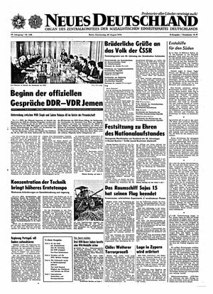 Neues Deutschland Online-Archiv vom 29.08.1974