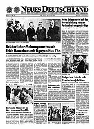 Neues Deutschland Online-Archiv on Sep 10, 1974