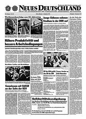 Neues Deutschland Online-Archiv on Sep 11, 1974