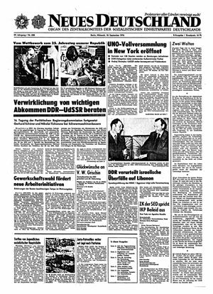 Neues Deutschland Online-Archiv vom 18.09.1974