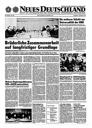 Neues Deutschland Online-Archiv vom 19.09.1974