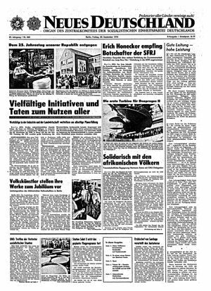 Neues Deutschland Online-Archiv vom 20.09.1974