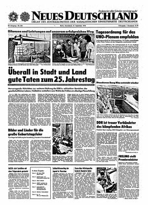 Neues Deutschland Online-Archiv vom 21.09.1974