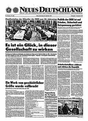 Neues Deutschland Online-Archiv vom 26.09.1974