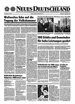 Neues Deutschland Online-Archiv vom 29.09.1974