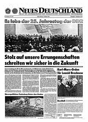 Neues Deutschland Online-Archiv vom 07.10.1974