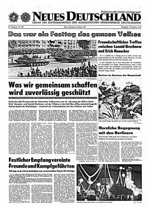 Neues Deutschland Online-Archiv vom 08.10.1974