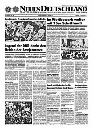 Neues Deutschland Online-Archiv on Oct 10, 1974