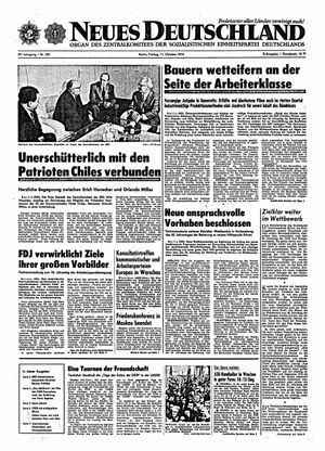 Neues Deutschland Online-Archiv vom 11.10.1974