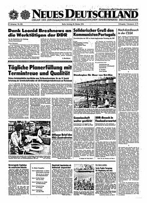 Neues Deutschland Online-Archiv vom 20.10.1974