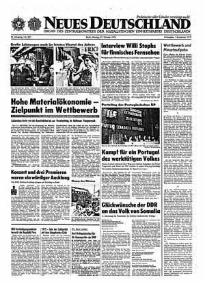 Neues Deutschland Online-Archiv vom 21.10.1974