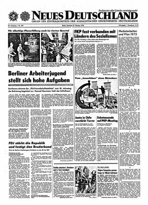 Neues Deutschland Online-Archiv vom 27.10.1974