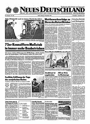 Neues Deutschland Online-Archiv vom 04.11.1974