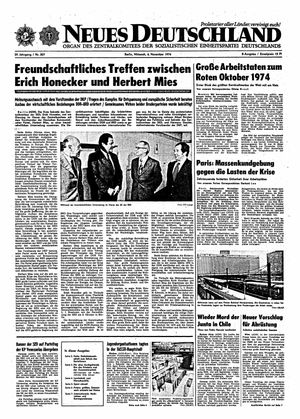 Neues Deutschland Online-Archiv vom 06.11.1974