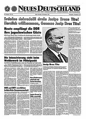 Neues Deutschland Online-Archiv vom 12.11.1974