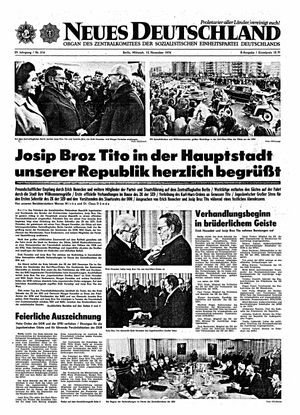 Neues Deutschland Online-Archiv vom 13.11.1974