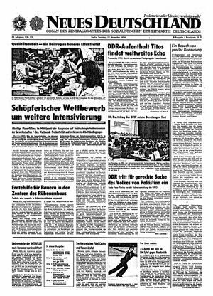 Neues Deutschland Online-Archiv vom 17.11.1974